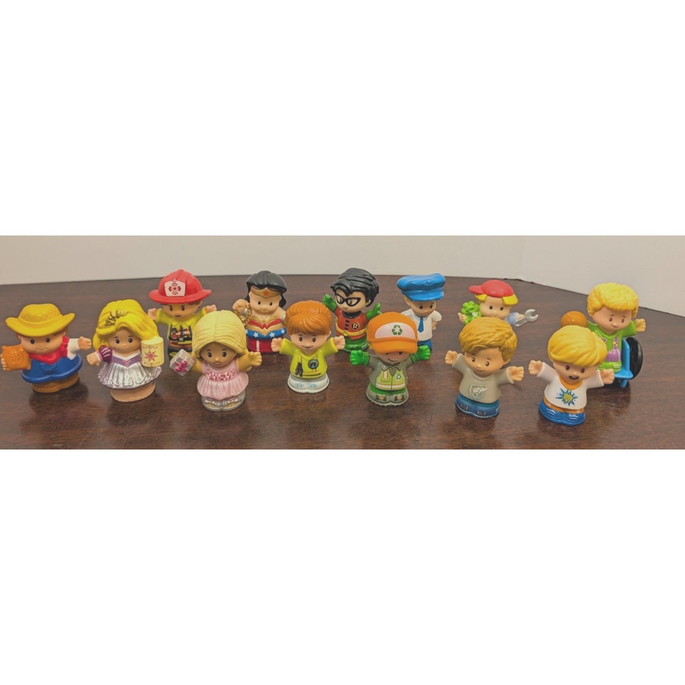 Fisher Price Little People Figures Lot of 13 Disney Princess Superhero Worker
